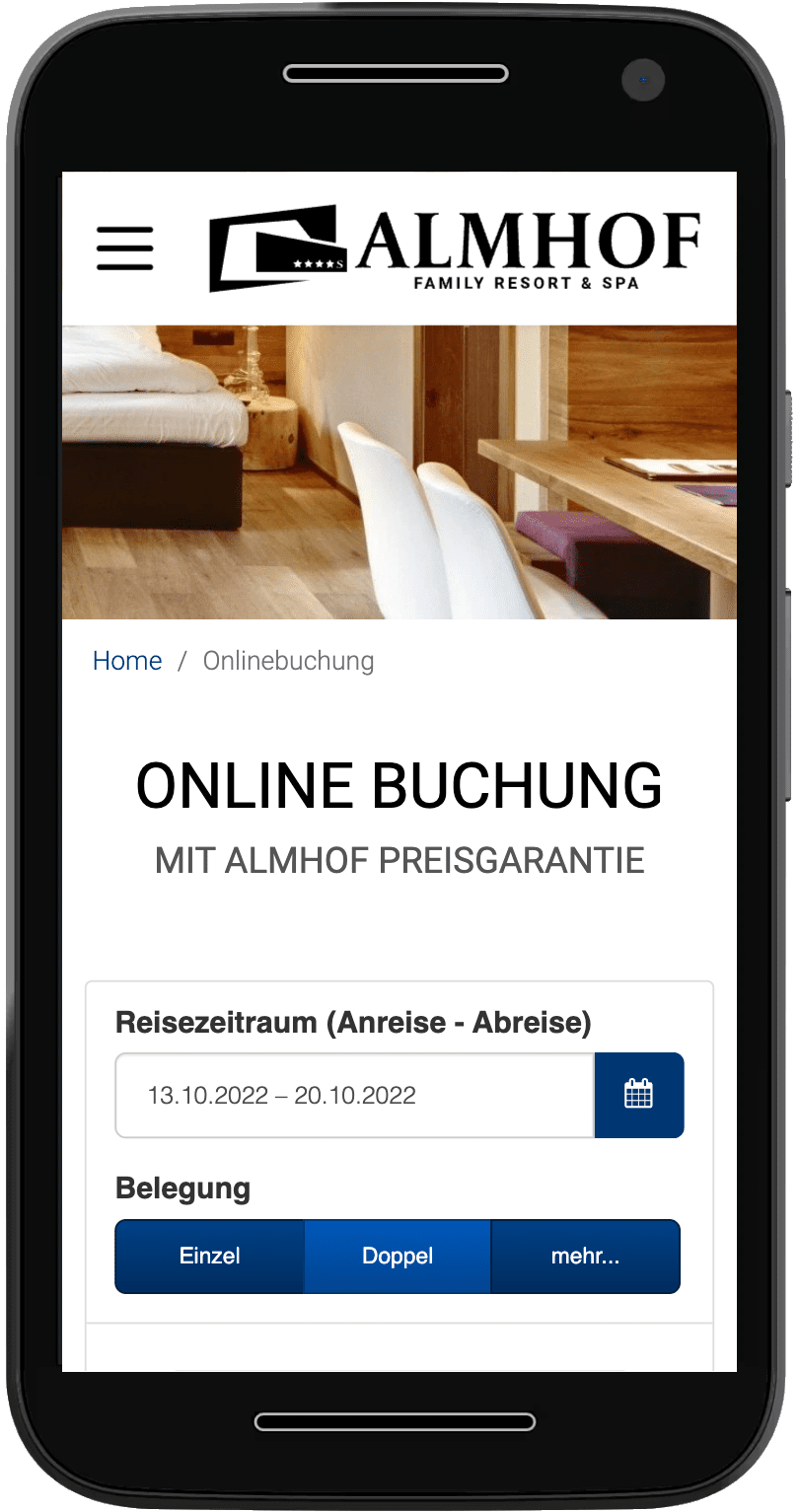 almhof mobil onlinebuchung