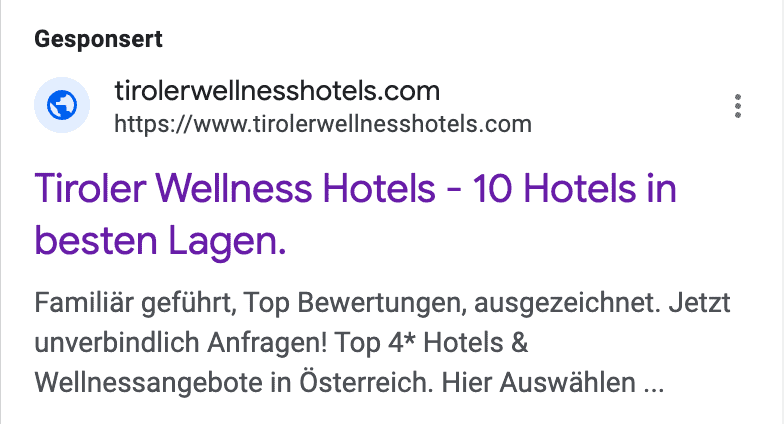 Digital Marketing 3 TirolerWellnessHotels Marketing Website
