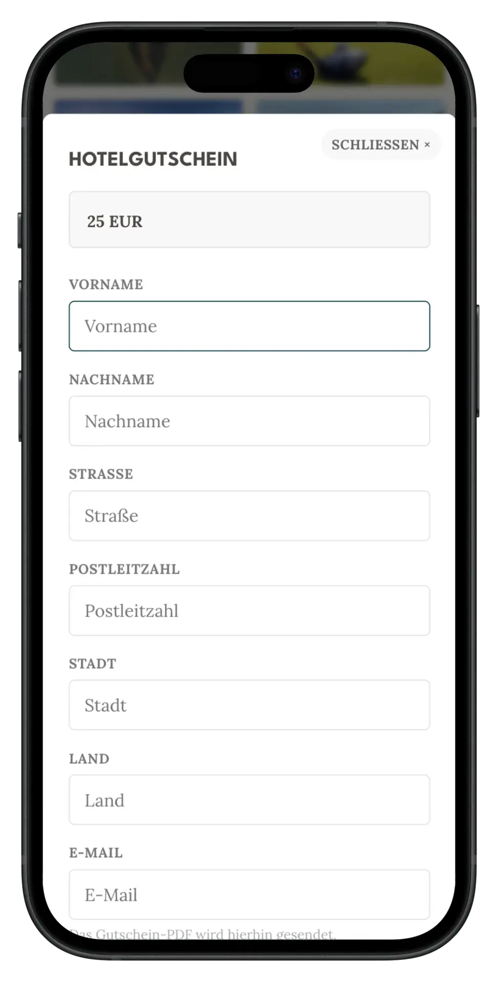 hotelgutschein checkout